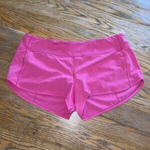 LULULEMON ATHLETICA Speed up  bright pink shorts/exc condition/12